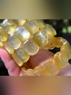 Stunning Natural Lepidolite/Golden Mica/Golden Lepidolite Mica Soft Bangle